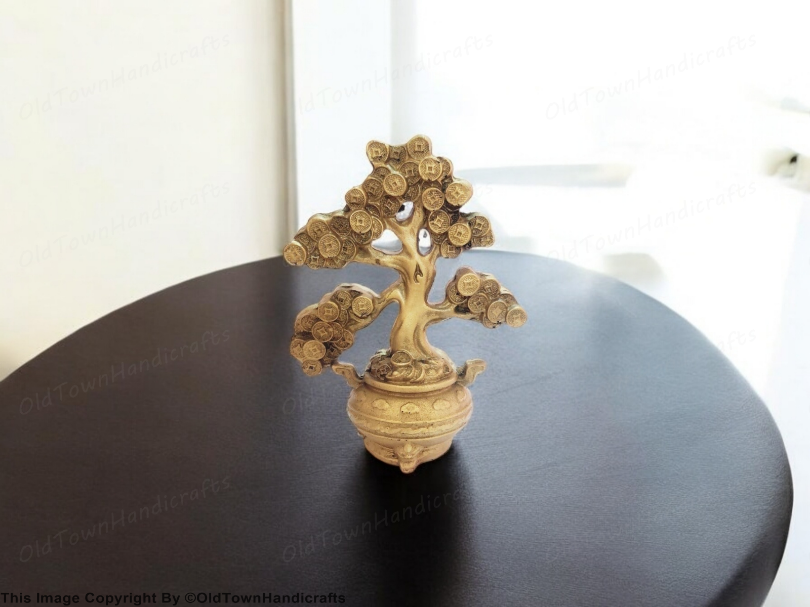 Vastu Feng Shui Lucky Money Coin Tree for Wealth Success Good Luck Home Office