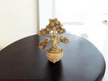 Vastu Feng Shui Lucky Money Coin Tree for Wealth Success Good Luck Home Office