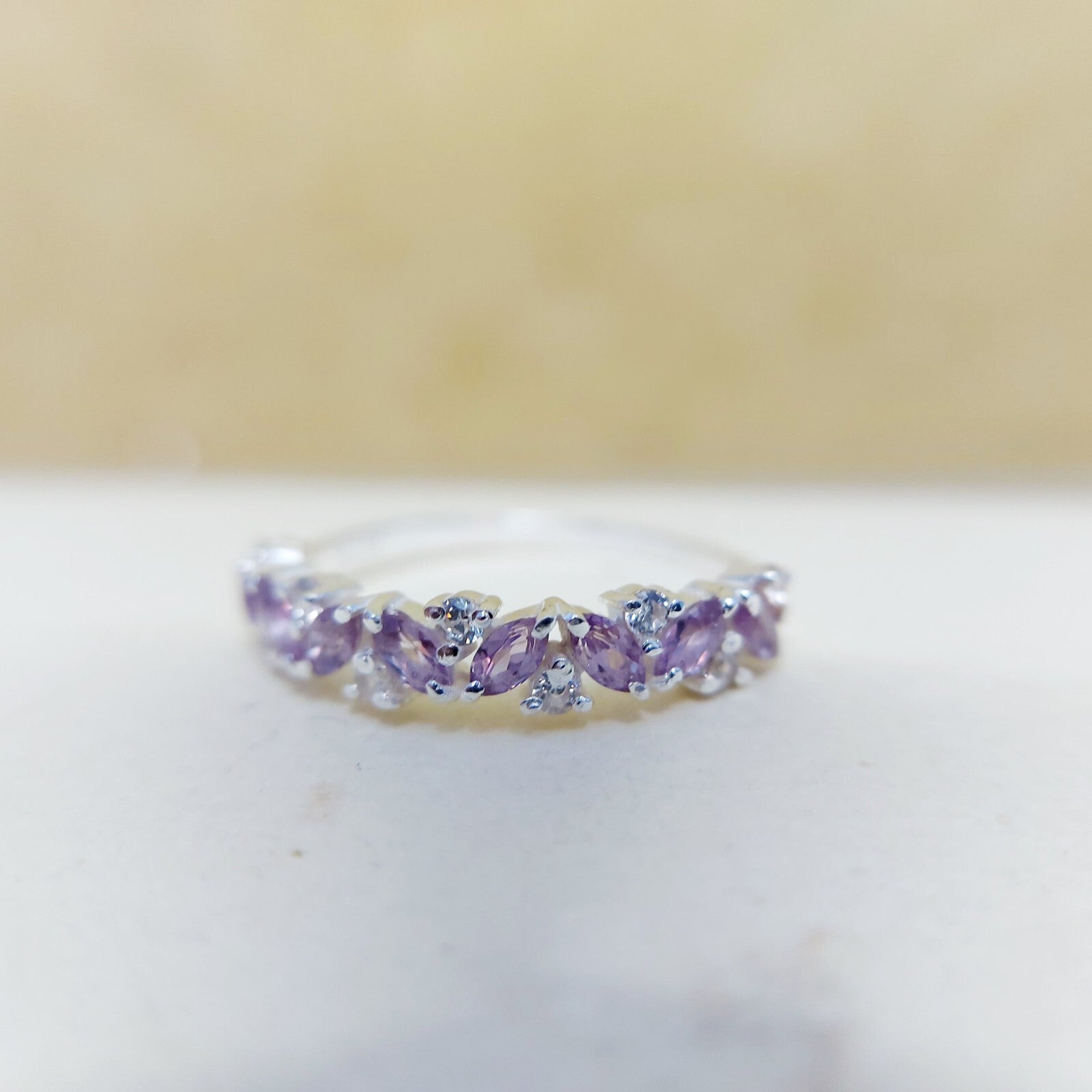 Tanzanite Marquise Target Art Ring 925 Silver Solitaire Accents Gift Band US5-15