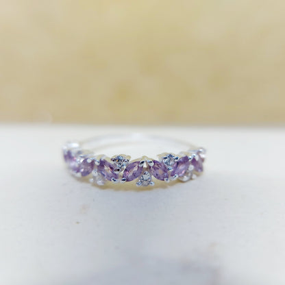 Tanzanite Marquise Target Art Ring 925 Silver Solitaire Accents Gift Band US5-15