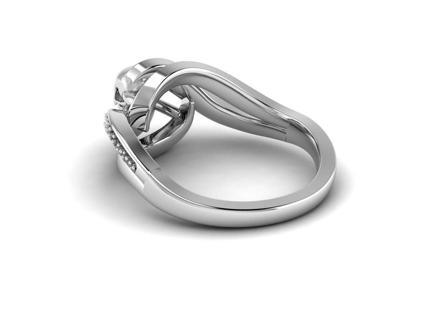 Best Quality Skull Ring Gothic Biker Skull CZ Punk Silver Ring Fast Ship US5~15