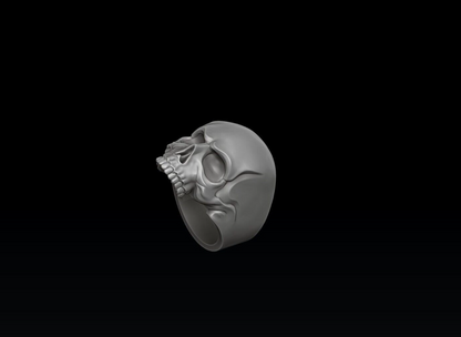 Keith Richards Skull Ring 925 Silver Gothic Biker Punk Viking Style Skull US5~15