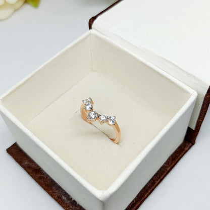 Natural 2mm Moissanite Band Chevron Shape 925 Sterling Silver Taerdrop For Women