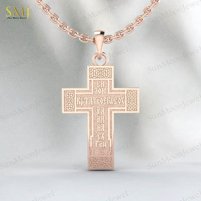 Jesus Ascension Necklace Christian Cross Religious Pendant 925 Silver Christmas