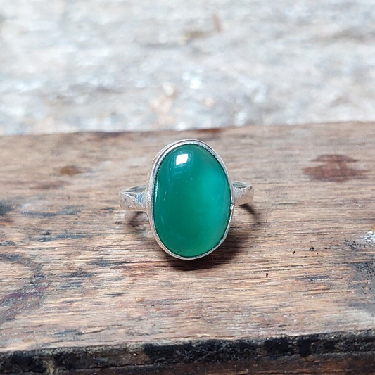 Green Onyx Ring,925 Sterling Silver Ring,Stylish Men's Ring,December Birthstone