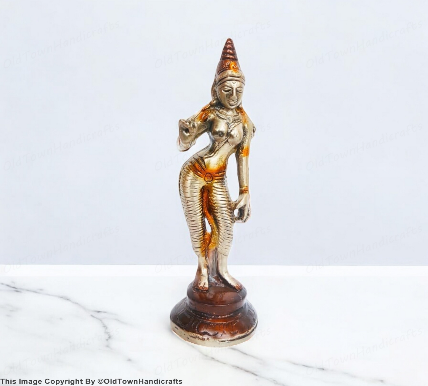 Brass Dancing Lady Statue 14 cm Handcrafted Home Office Decor Showpiece Gift