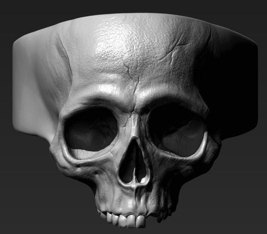 925 Sterling Silver Skull Ring Handmade Bold Unique Dark Aesthetic Ring Us5~ 15