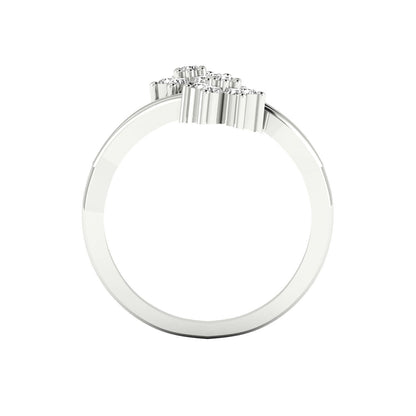 Adjustable Flower CZ Silver Ring Solitaire Promise Ring Engagement Gift Us5~ 15