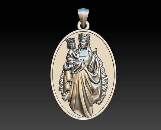 Saint Ann Medal Pendant Necklace Silver Catholic Prayer Gift US5~15 Religious