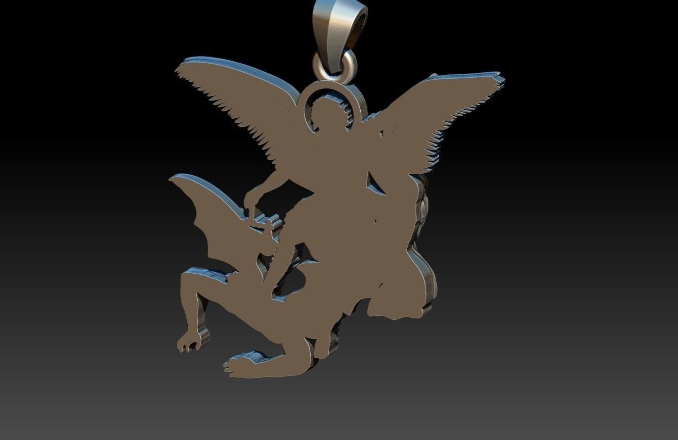 St Michael Archangel Pendant 925 Sterling Silver Necklace Gift Women