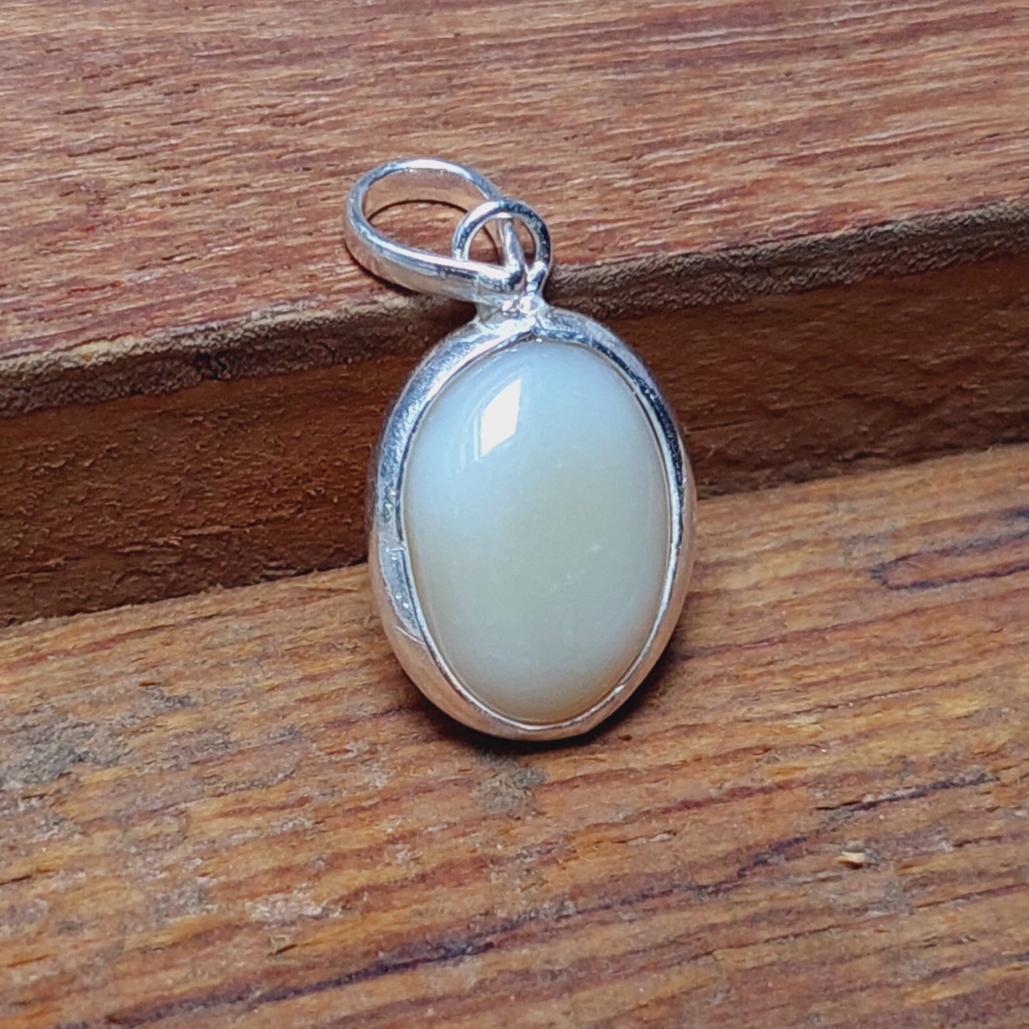 Natural Vintage White Agate Pendant,925 Sterling Silver Necklaces Birthday Gift