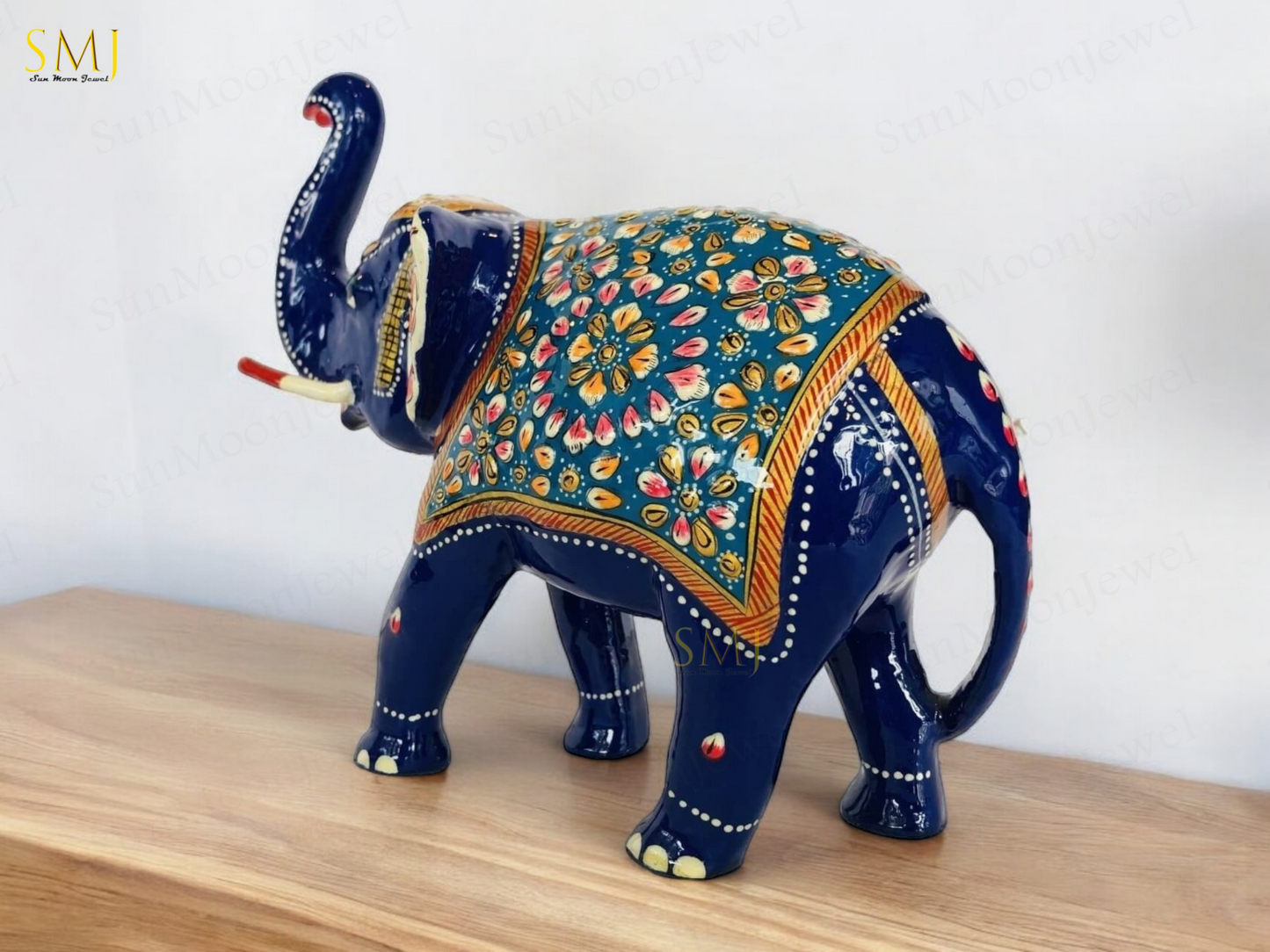 Trunk Up Elephant Handmade Trunk Up Elephant Statue Good Luck & Prosperity Decor