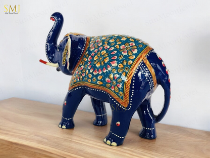 Trunk Up Elephant Handmade Trunk Up Elephant Statue Good Luck & Prosperity Decor