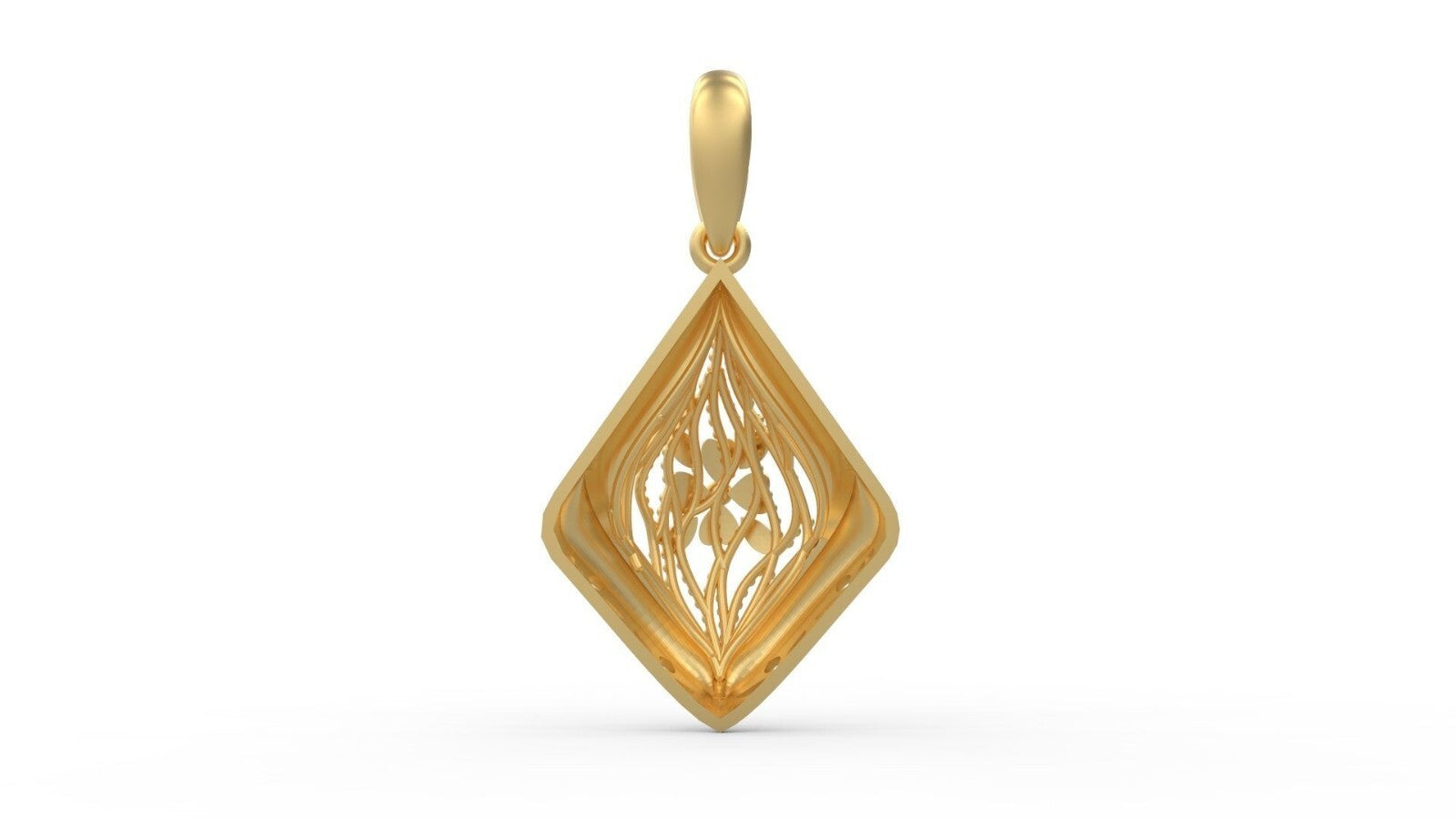 Brass Flower Yoga Pendant Necklace Clover Charm Best Friend Gift Flower Necklace