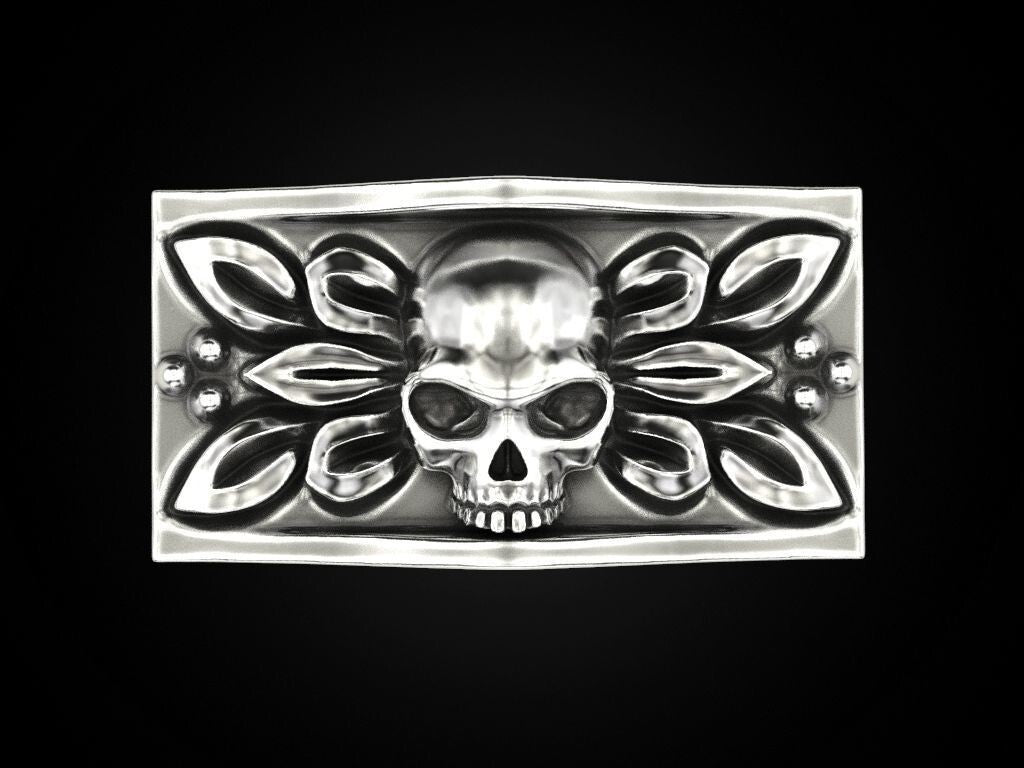 Men Gothic Skull Ring Secret Compartment Silver Biker Statement Jewelry US5~ 15