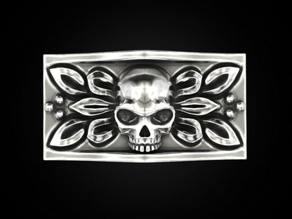 Men Gothic Skull Ring Secret Compartment Silver Biker Statement Jewelry US5~ 15