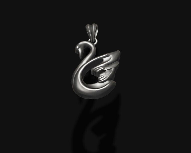 925 Sterling Silver Swan Pendant Necklace Birds Charm Jewelry Gift for Women