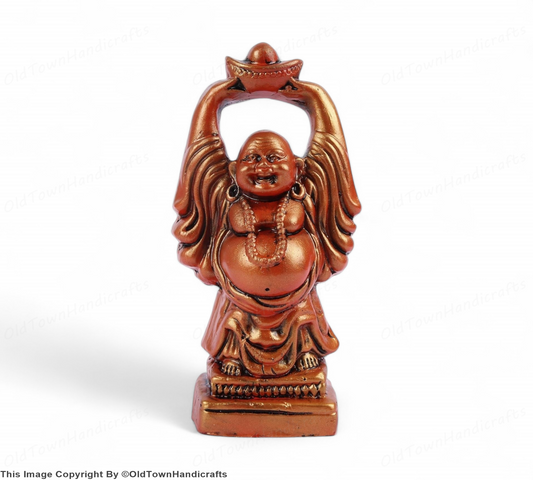 Laughing Buddha Handcrafted Terracotta Laughing Buddha Idol Statue Home Decor