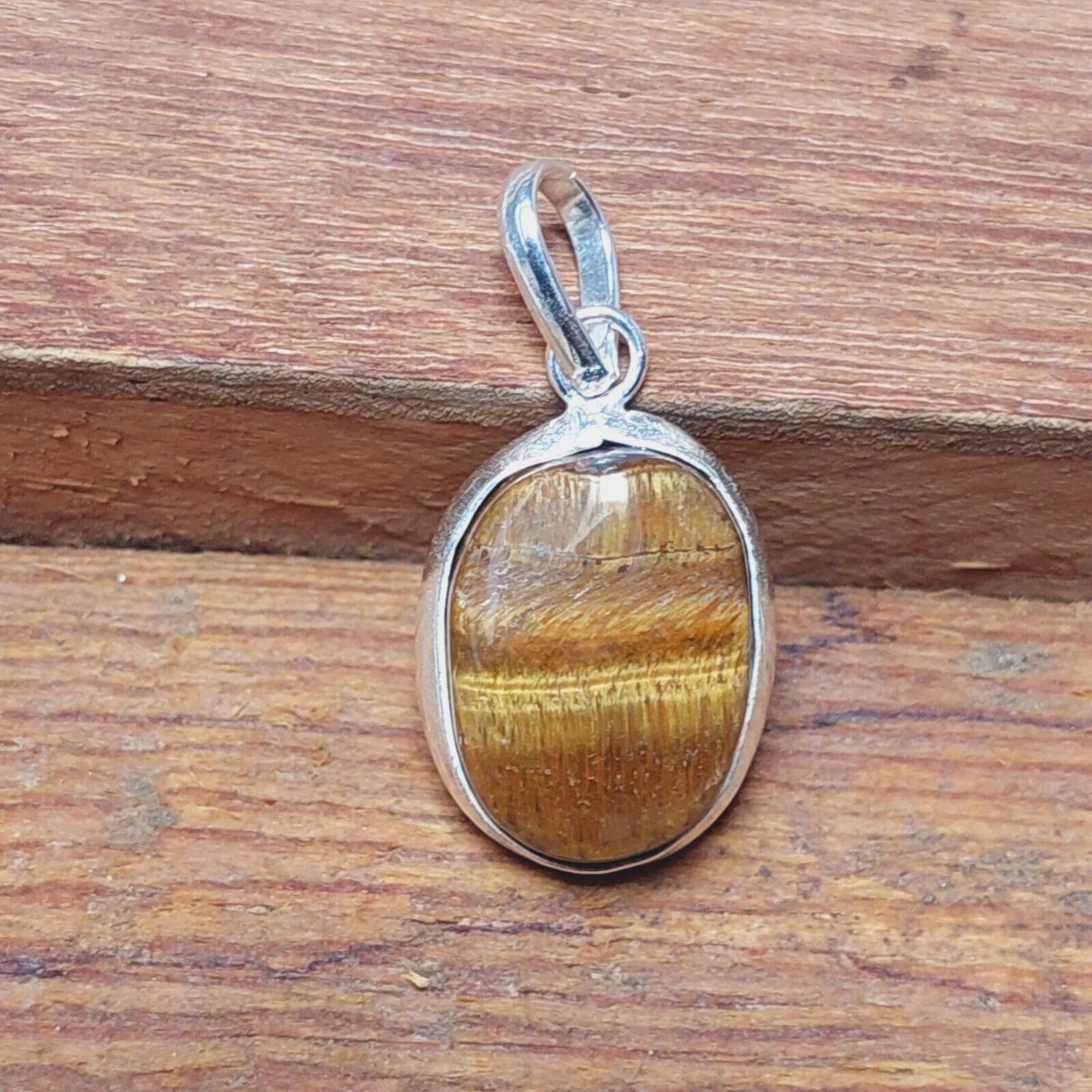 Oval Tiger Eye Pendant Necklace 925 Sterling Silver Necklaces Birthday Gift