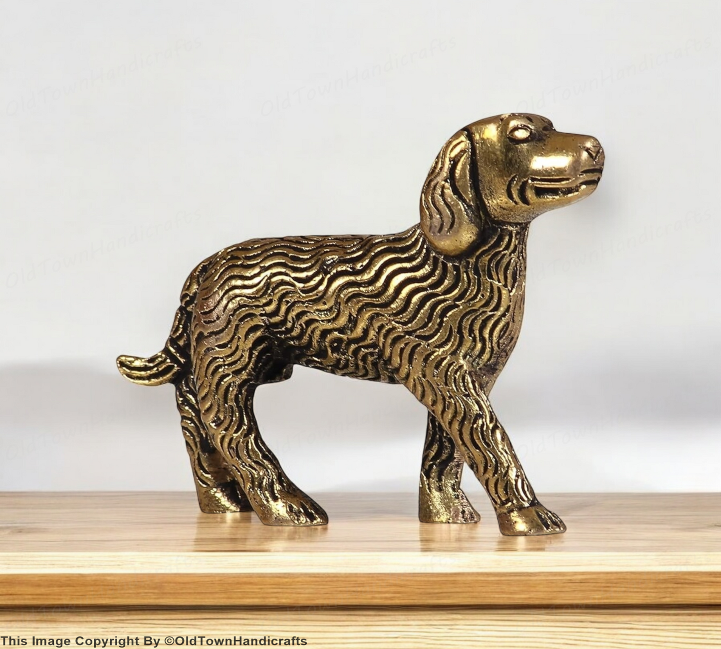 Handcrafted Brass Dog Showpiece for Home Office Decor Dog Collectible Gift Item