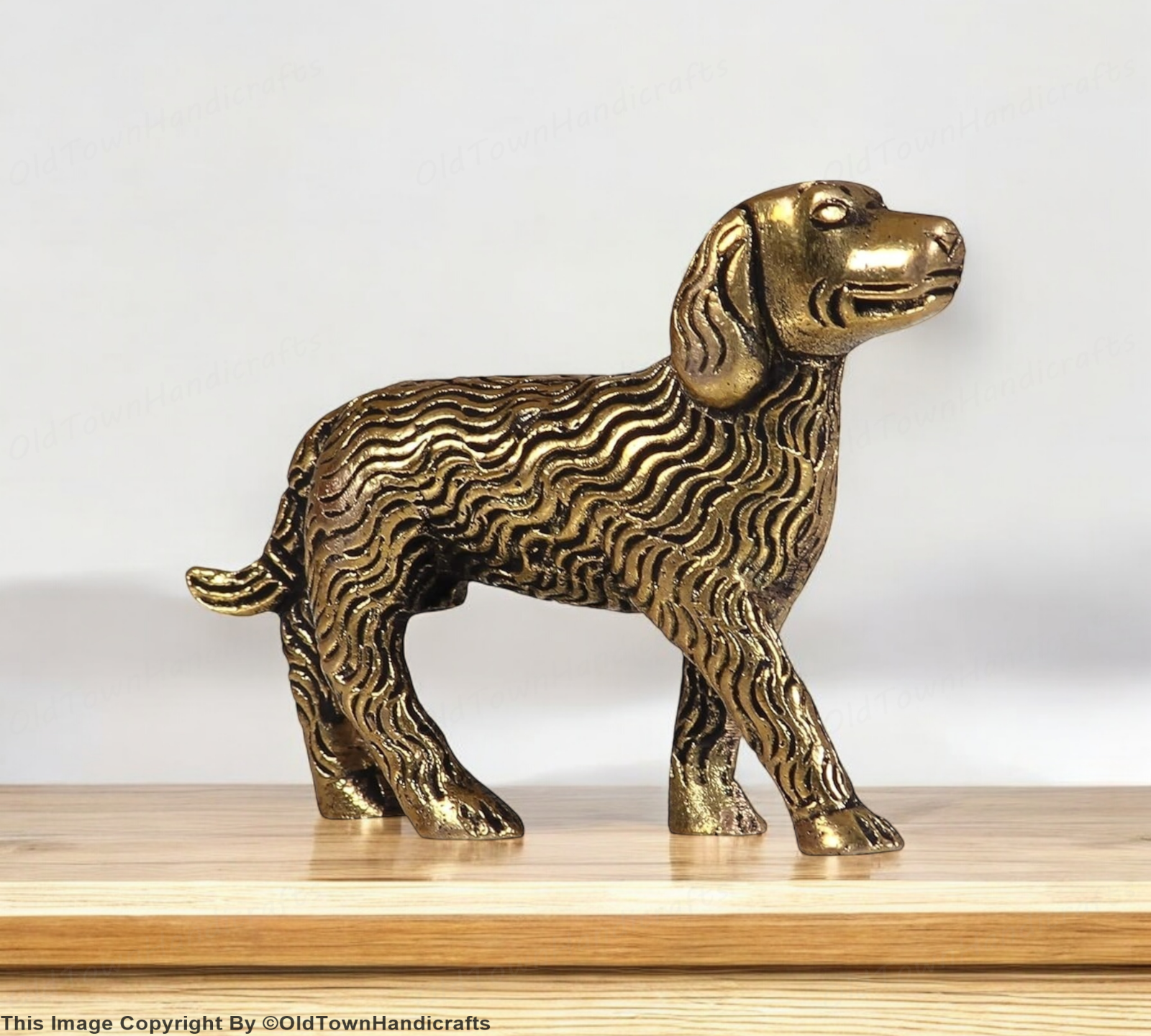 Handcrafted Brass Dog Showpiece for Home Office Decor Dog Collectible Gift Item