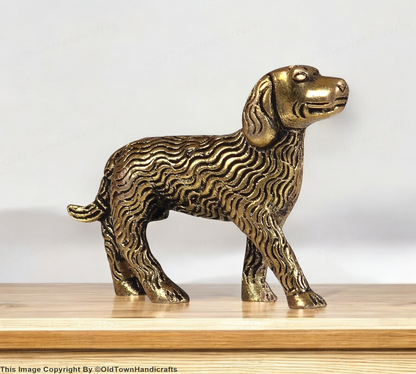 Handcrafted Brass Dog Showpiece for Home Office Decor Dog Collectible Gift Item