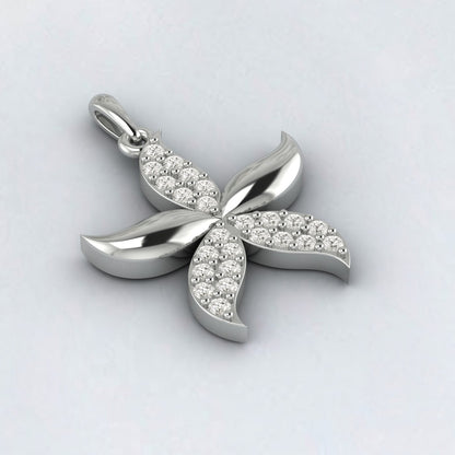 925 Sterling Silver Star Fish Necklace Sea Star Pendant Jewelry For Women