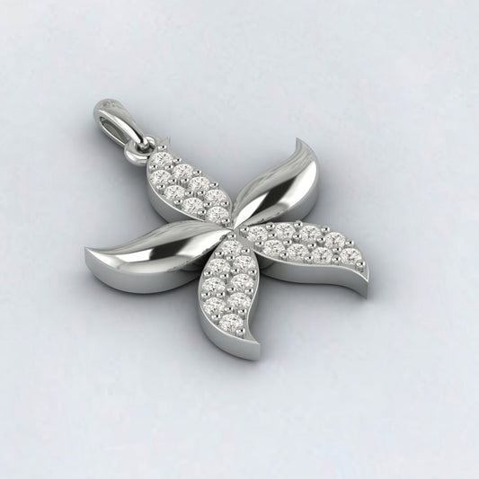 925 Sterling Silver Star Fish Necklace Sea Star Pendant Jewelry For Women