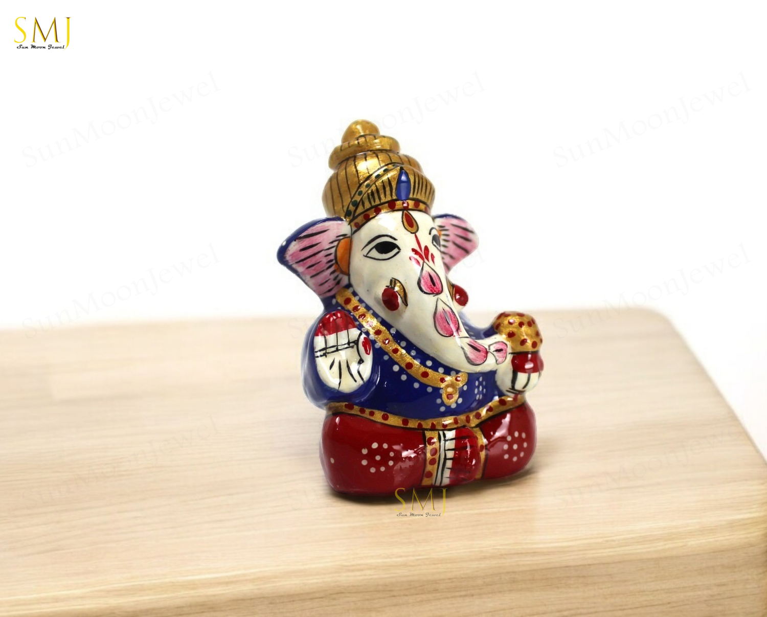 Mukut Ganesh Statue Ganesha good Finish Metal Ganpati Idol for Home & Gifts