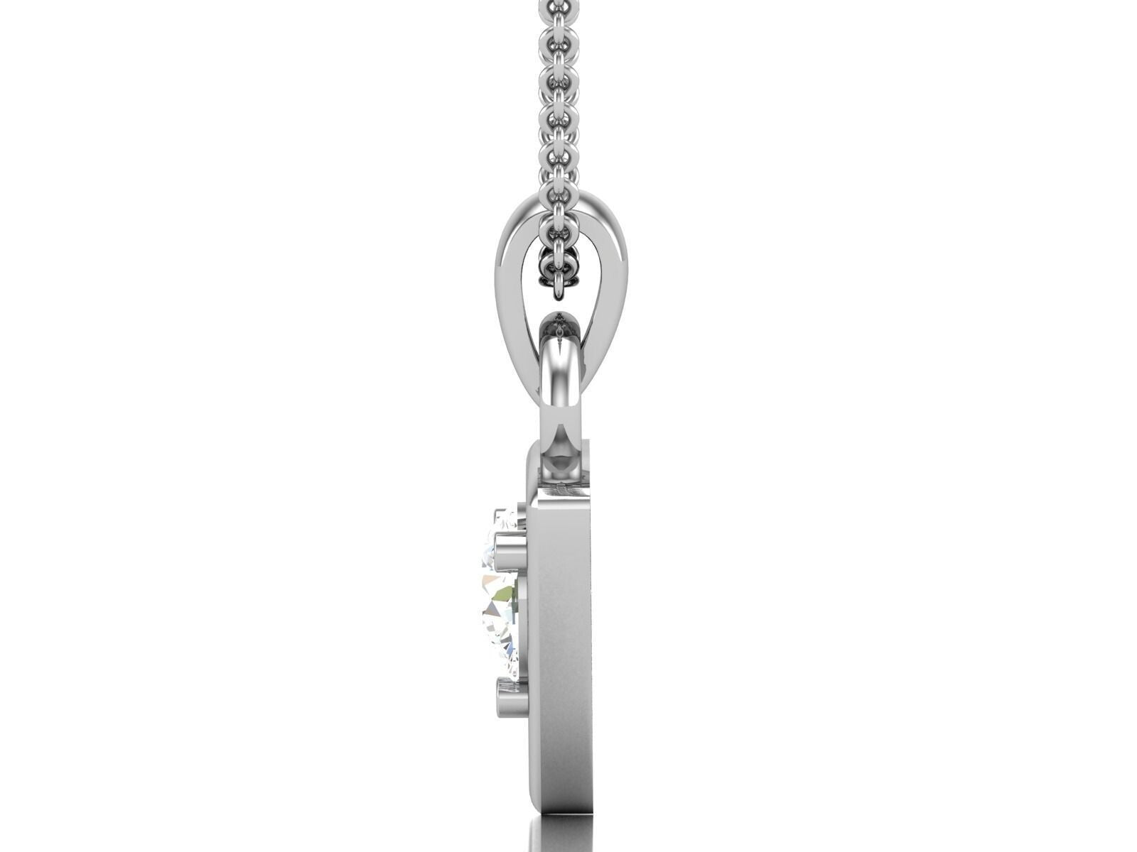 Trillion Shape Moissanite Pendant Luxury Solitaire Silver Trillion Pendant Men