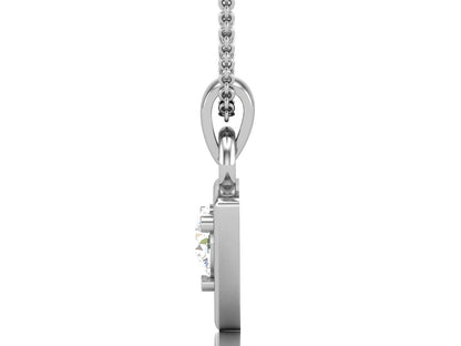 Trillion Shape Moissanite Pendant Luxury Solitaire Silver Trillion Pendant Men