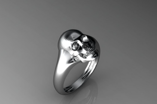 Handmade Silver Skull Ring Gothic Biker Punk US5-15 Unisex Handmade Skull Ring