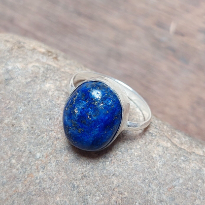 Lapis Lazuli Ring, Handmade Ring, 925 Sterling Silver, Beautiful Gift For Her