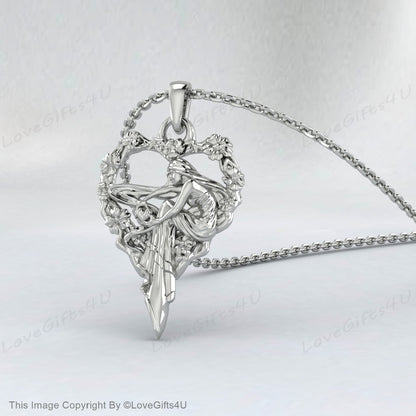 925 Silver Freya necklace Freyja goddess Fertility Goddess of love pendant