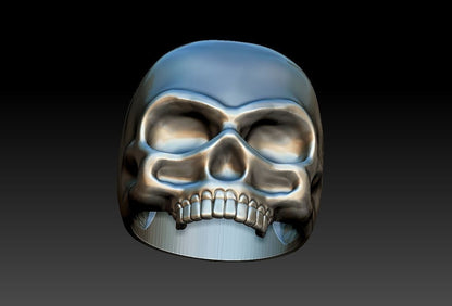 Keith Richards Skull Ring Silver Biker Rocker Gothic Men Women Gift Ring US5-15