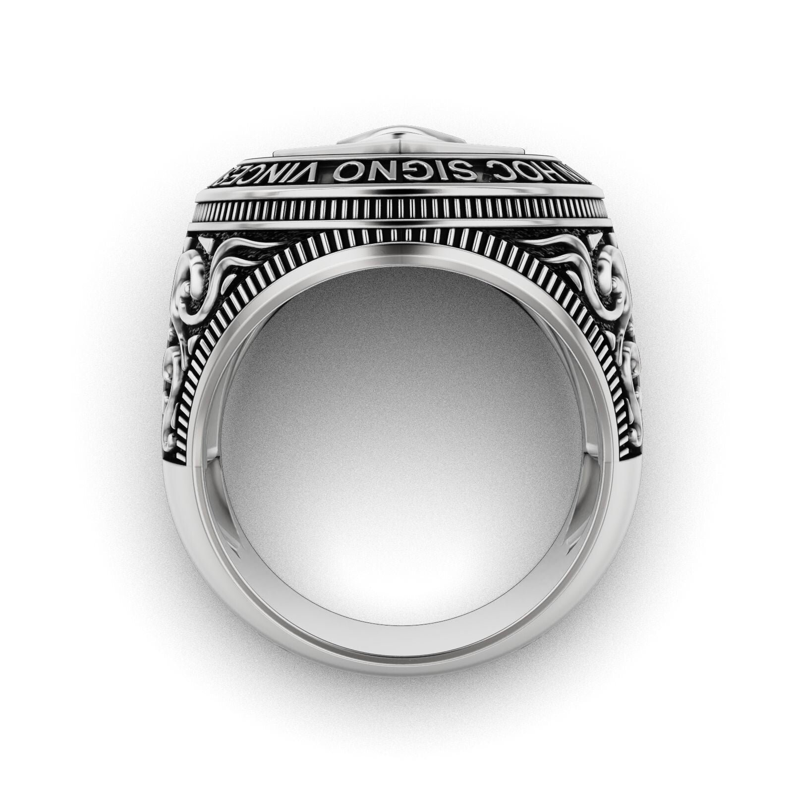 Masonic Freemason Third Eye 925 Sterling Silver Men's Biker Ring US7-15 Gift Men