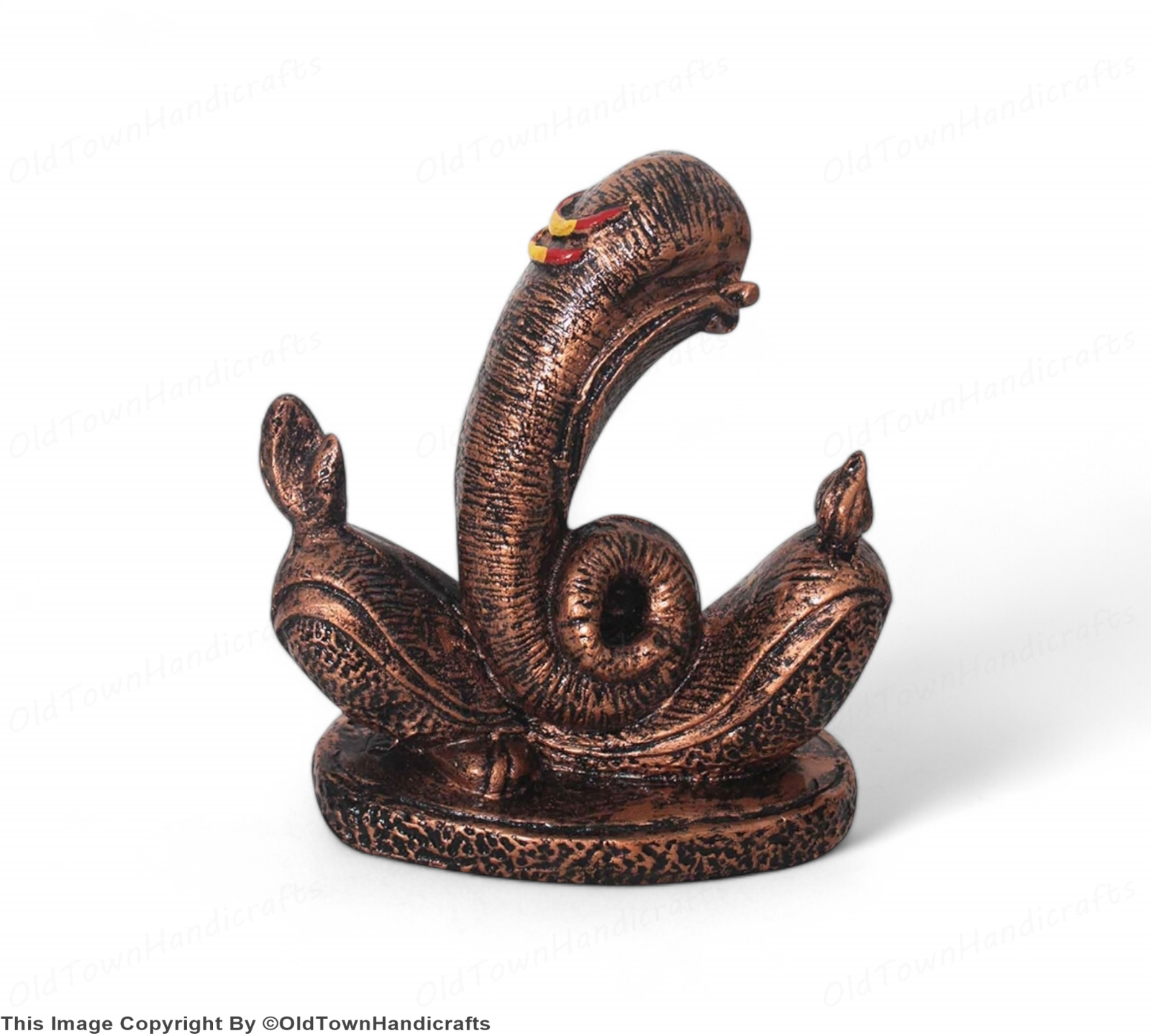 Modern Art Ganesha Statue Antique Copper Finish Home Office Decor Gift 20cm