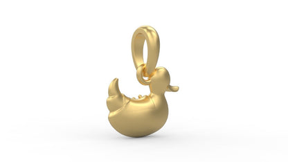 Cute Duck Brass Pendant Necklace Animal Lover Charm Gift Baby CZ Baby Pendant