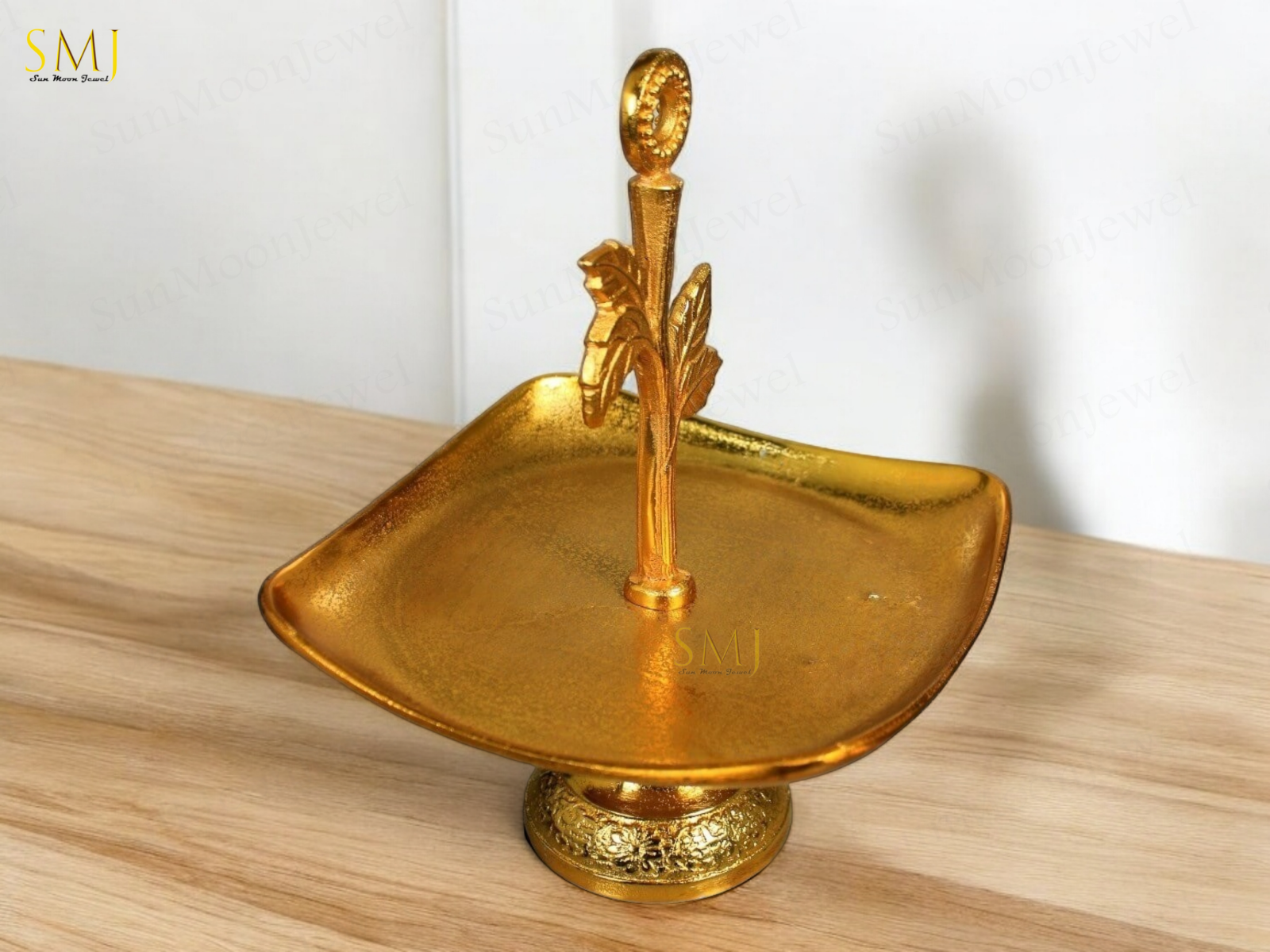 Golden Plated Aluminium Serving Tray Brass Gold Platter Serving Tray Decor Home