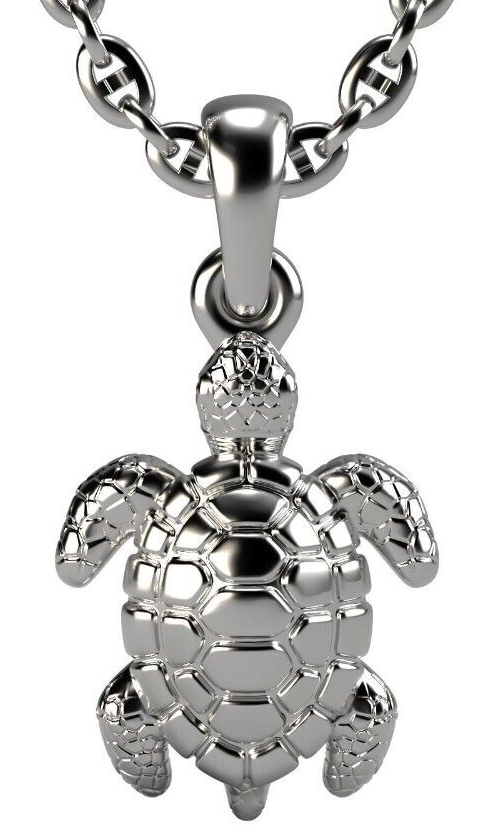 Men’s Turtle Tortoise Pendant Necklace Silver Sea Life Charm Jewelry For Women
