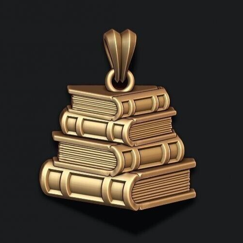 Book Brass Pendant Bookworm Teacher Gift Victorian Floral Locket Charm Necklace