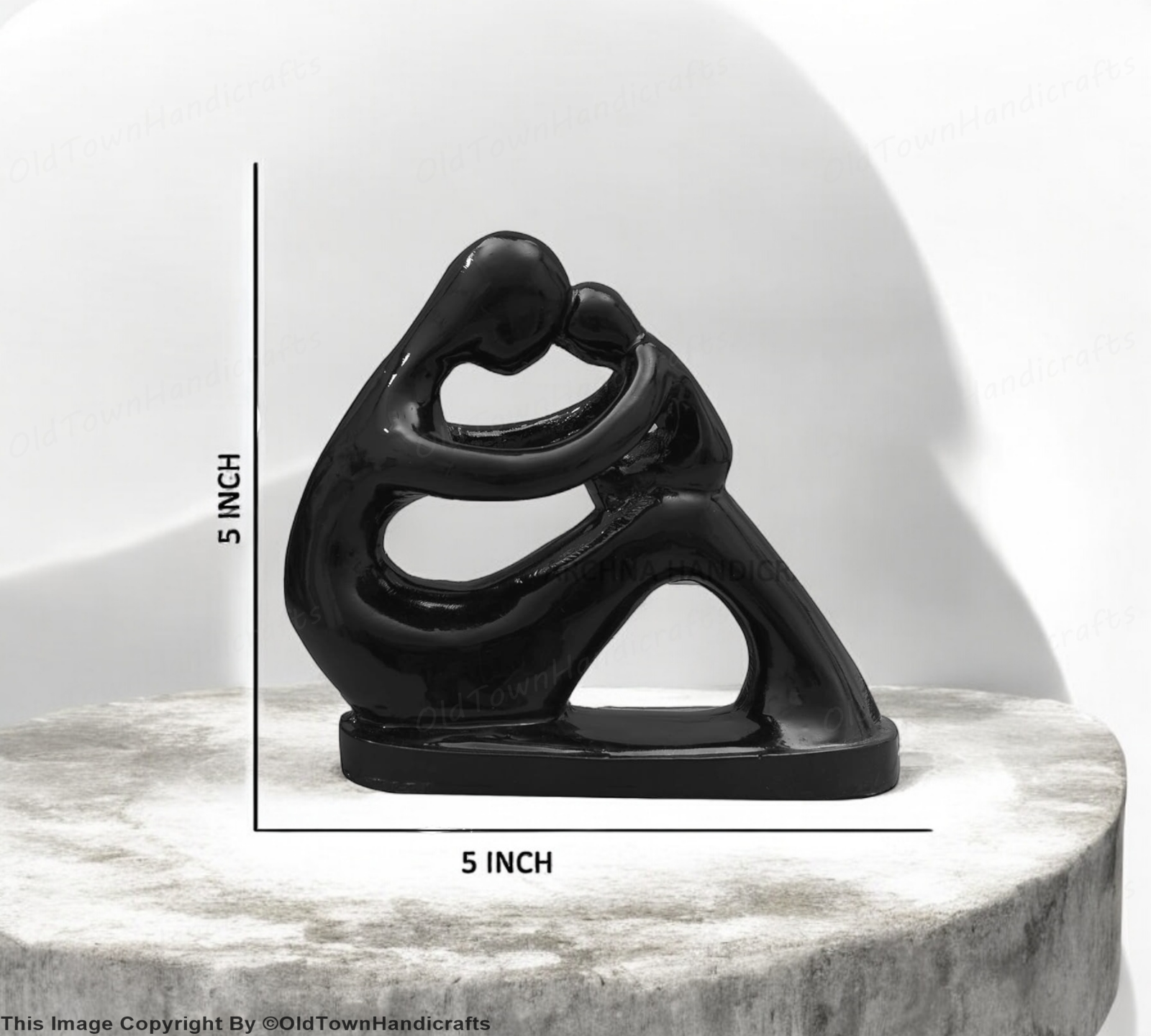 Ceramic Mother Child Hug Figurines Shiny Finish Home Decor Showpieces