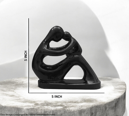 Ceramic Mother Child Hug Figurines Shiny Finish Home Decor Showpieces