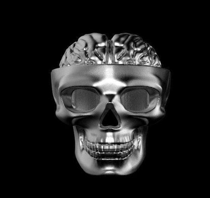 Handmade Skull Glasses Ring Gothic Biker Punk Silver Unique Gift Men US 5~ 15