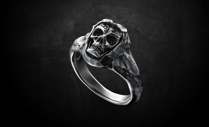 925 Sterling Silver Skull Ring Gothic Biker Punk Hip Hop Men Jewelry Ring US5~15