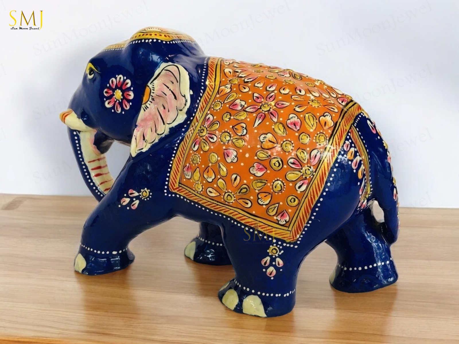 Trunk Down Elephant Handmade Trunk Down Elephant Statue Luck & Prosperity Decor