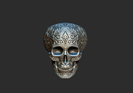 925 Silver Mexican Skull Ring Gothic Biker Unique Skull Head Rings For Men Women