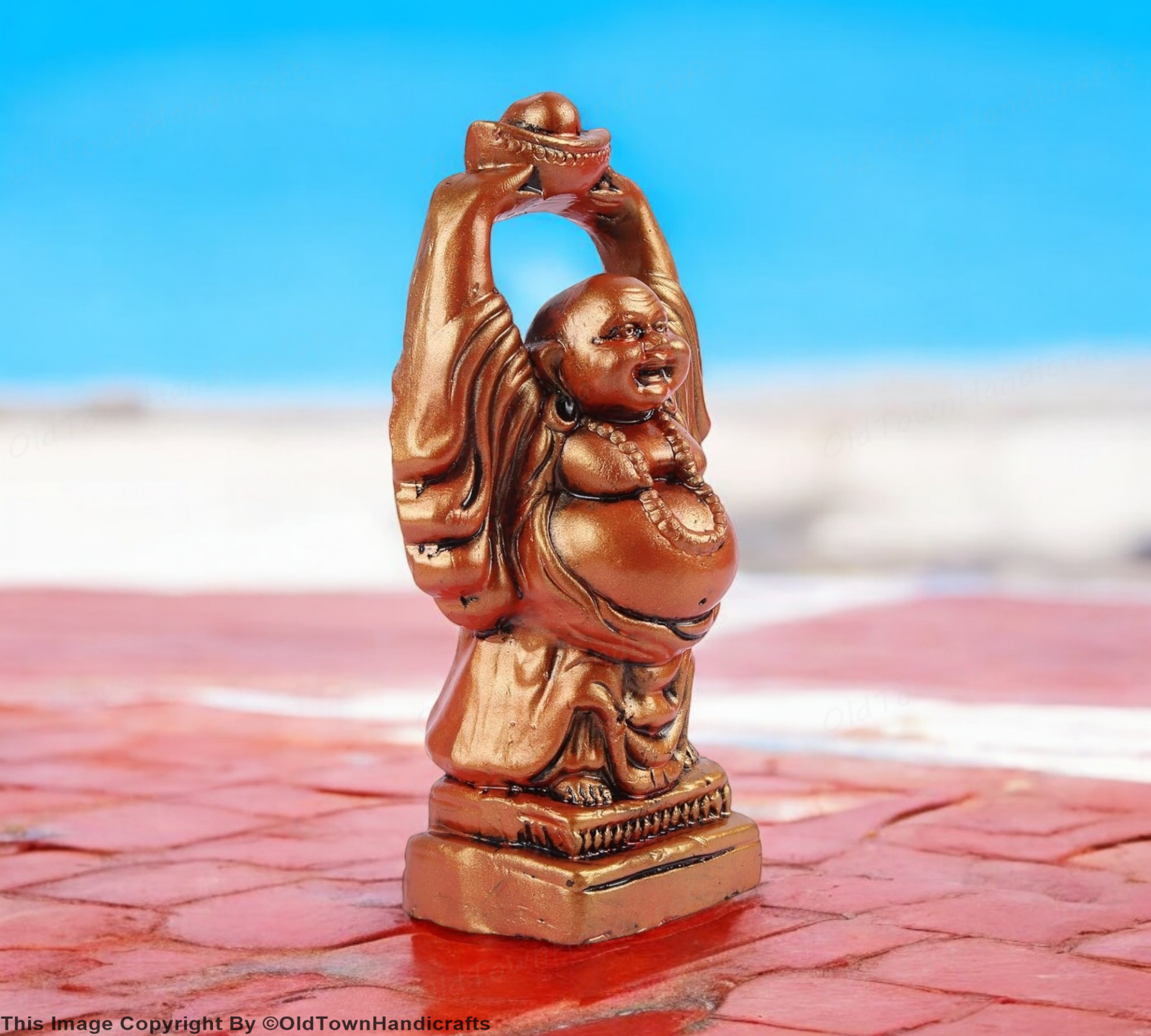 Laughing Buddha Handcrafted Terracotta Laughing Buddha Idol Statue Home Decor