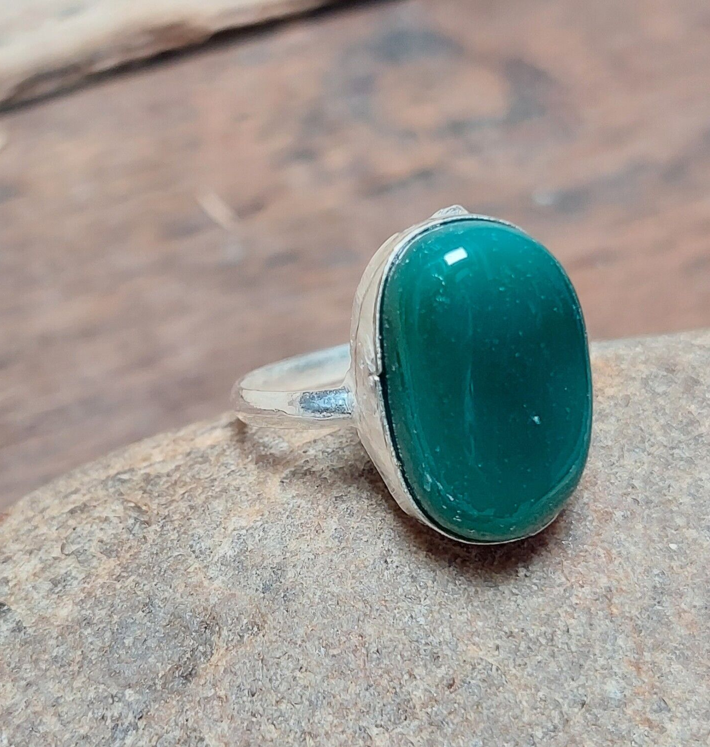 Green Onyx Ring, 925 Sterling Silver, Dainty Ring, Handmade Ring, Designer Ring