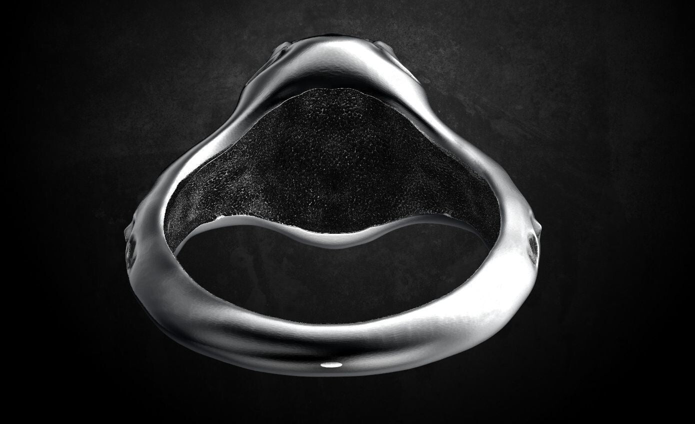925 Sterling Silver Skull Ring Gothic Biker Punk Hip Hop Men Jewelry Ring US5~15